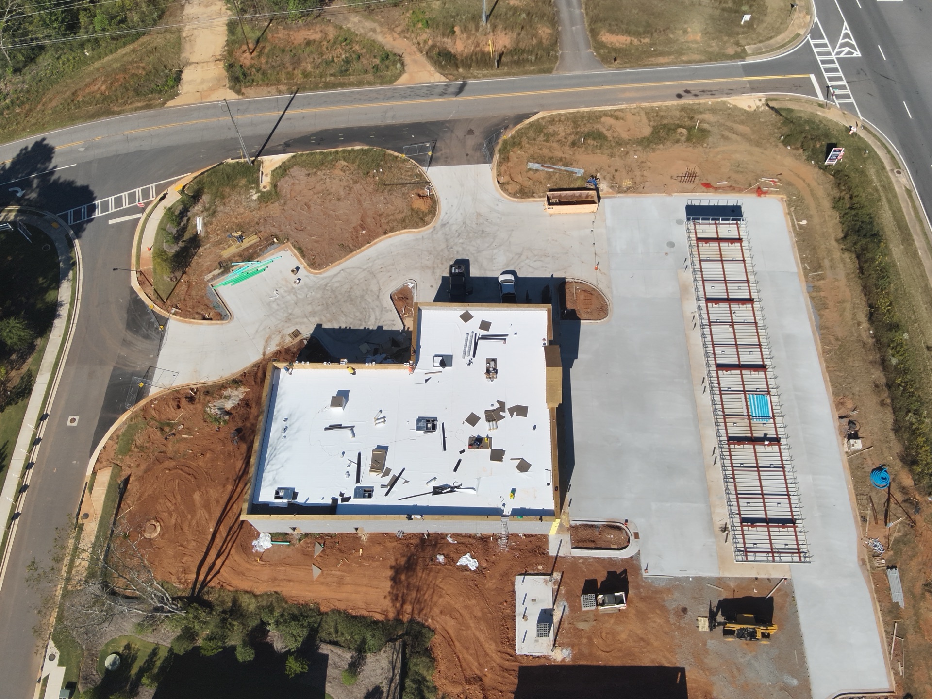 Aerial view of Integrity CRR commercial construction site